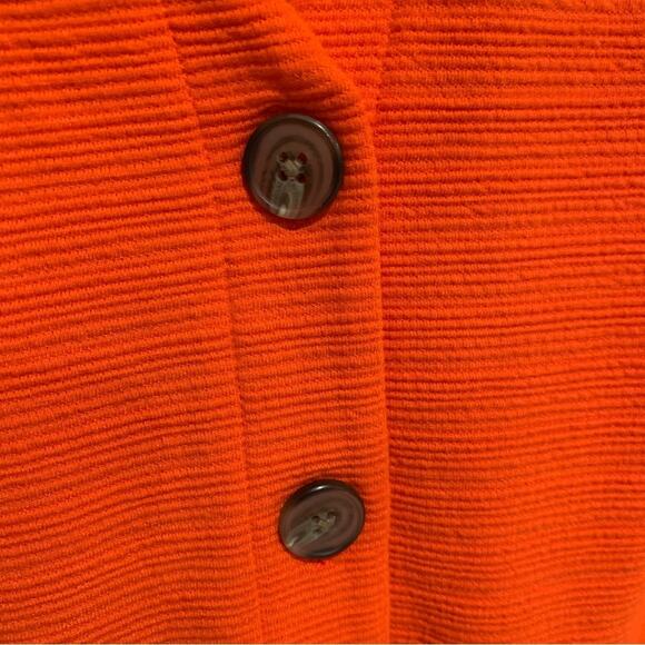 J. Crew Tie-front Button Down Textured Tank Top Bright Orange Sz L Preppy Summer - Picture 8 of 15